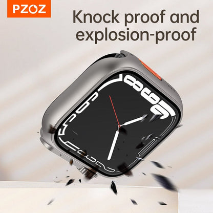 Apple Watch Series 8 & 7 45mm For iWatch 4, 5 & 6 se 44mm Screen Protector Case Hard PC Case with Tempered Glass Accessories