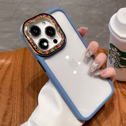 Luxury Glitter Camera Protection Case for iPhone 12 13 14 Pro Max 14 Plus 13Pro 14Pro Max Transparent PC TPU Armor Back Cover