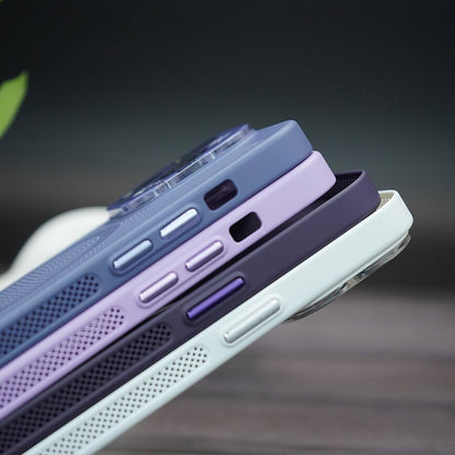 New Magnetic Perforated Back Phone Case For IPhone 14 13 12 11 Pro Max Plus With Lens Protect Heat Dissipation Cover For Magsafe