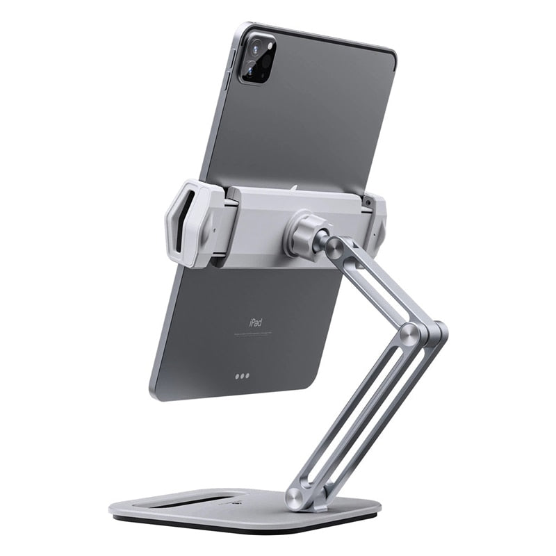 Foldable Tablet Stand Three Shaft Design Multi Angle Adjustable Tablet Support Desktop Aluminum Hands Free Cell Phone Holder