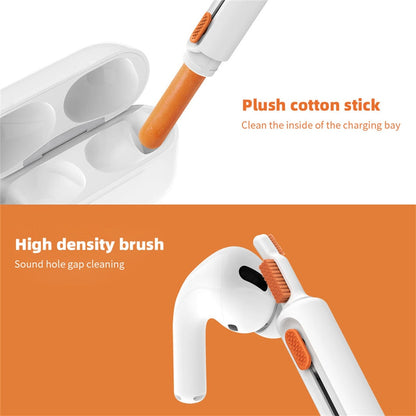 8-in-1 Cleaning Kit Computer Keyboard Cleaner Brush Earphones Cleaning Pen For AirPods iPhone Keycap Puller Set Tools