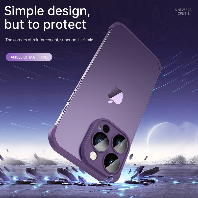 Luxury With Lens Protector Corner Pad Soft Silicone Case For iPhone 14 Pro Max Shockproof Phone Cover On iPhone 12 13 14