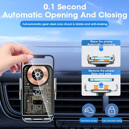 Wireless Charger 15W Fast Charge Car Holder for IPhone 14 13 12 Samsung S21 S10 Magnetic Phone Charger Universal