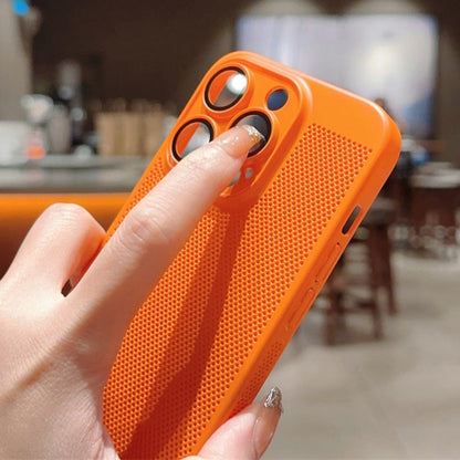 Luxury Heat Radiation Ultra Thin PC Case for iPhone 11 12 13 14 Pro Max 14 7 8 Plus Xr Xs Max X 7 8 SE 2 3 Glass Lens Flim Cover