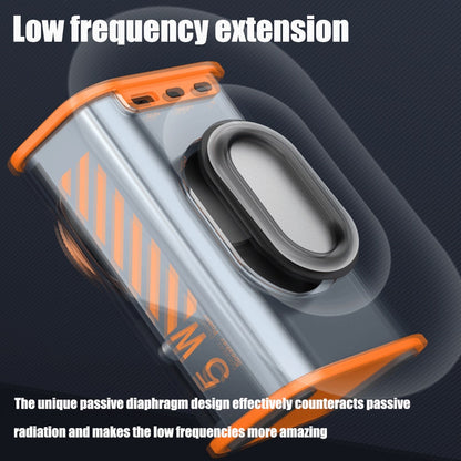 Transparent mecha wireless bluetooth speaker sound light rhythm subwoofer TWS stereo Cyberpunk music center hands-free call