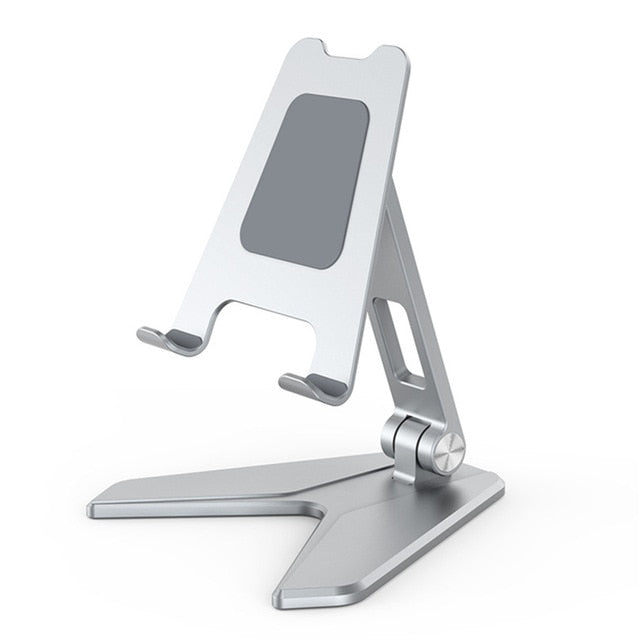 Foldable Tablet Stand Three Shaft Design Multi Angle Adjustable Tablet Support Desktop Aluminum Hands Free Cell Phone Holder