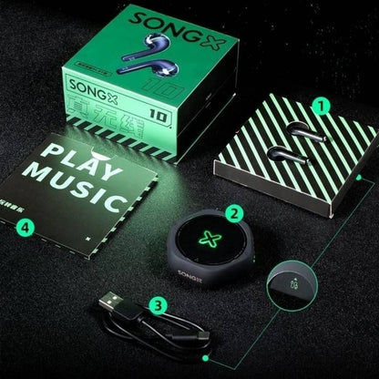 Songx True Wireless Bluetooth Surround Sound Fashion Headset Photon Chicken Ip Joint Model Suitable For Apple Smarttearphone