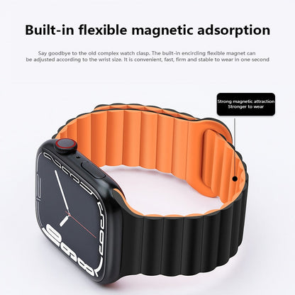 Silicone Loop Strap for Apple Watch 8 Ultra 7 6 SE 5 4 3 Magnetic Buckle Bracelets for iWatch Band 49mm 42/44/45mm 38/40/41mm