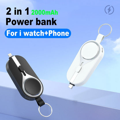 Mini Power Bank For Apple Watch 6 7 8 Samsung S21 S22 S23 Portable Emergency Battery For iPhone 12 13 14 Pro Max iWatch Charger