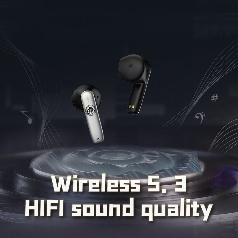 Metal Wireless Earbuds Art Toy Design Style HD Sound Long Standby Music Calling TWS Gaming Earphone BT5.3Headphones TWS Earbuds