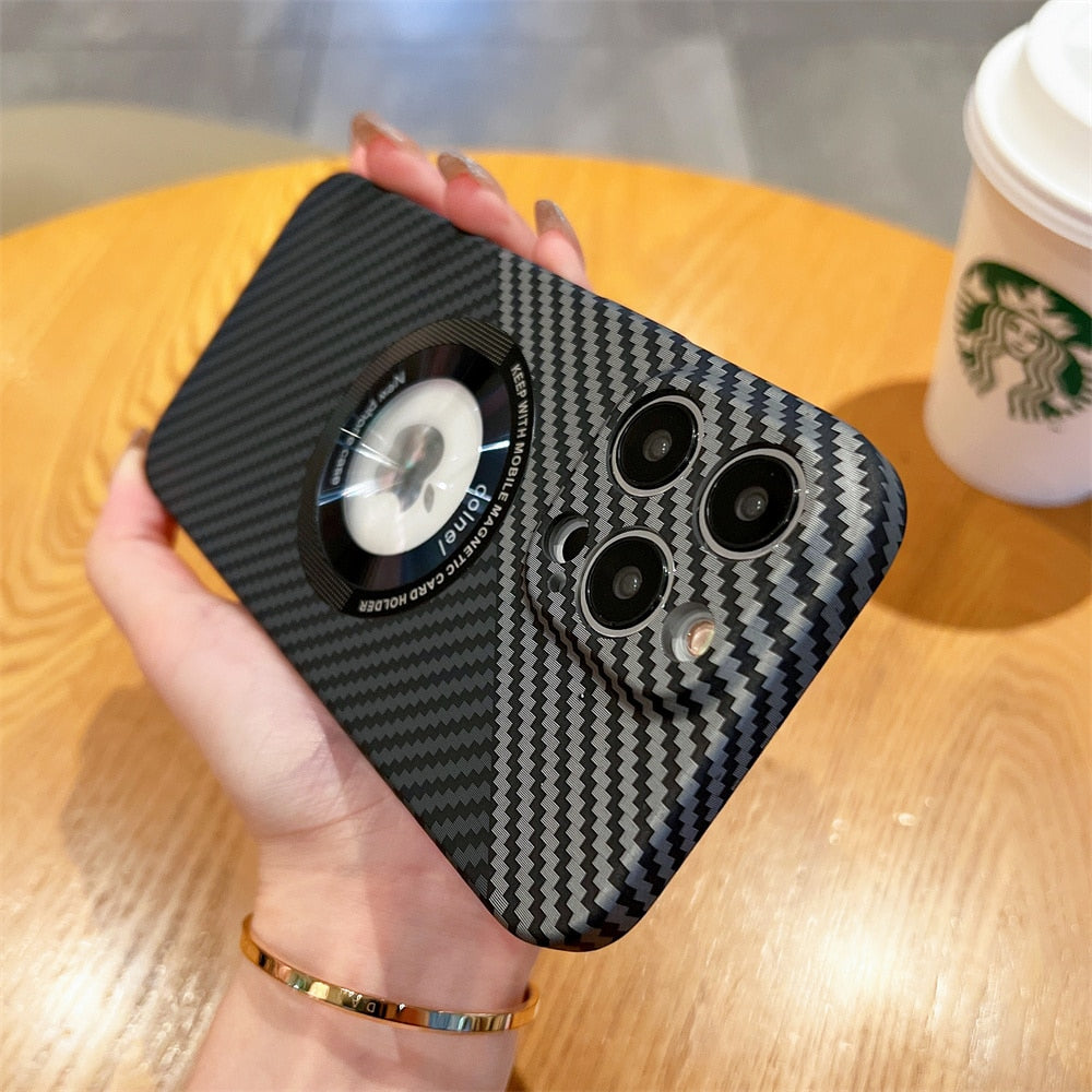 For iPhone 13 Magsafe Case Buesiness Carbon Fiber Slim Matte Hard Magnetic Phone Cases for iPhone 11 12 13 Pro Max 14 Pro Plus