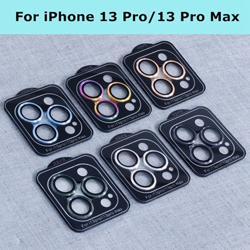 Camera Protector For iPhone 13 14 Pro Max Metal Lens Ring Glass Case For iPhone 14 Plus 13Pro Max 14pro max Lens Protective Cap
