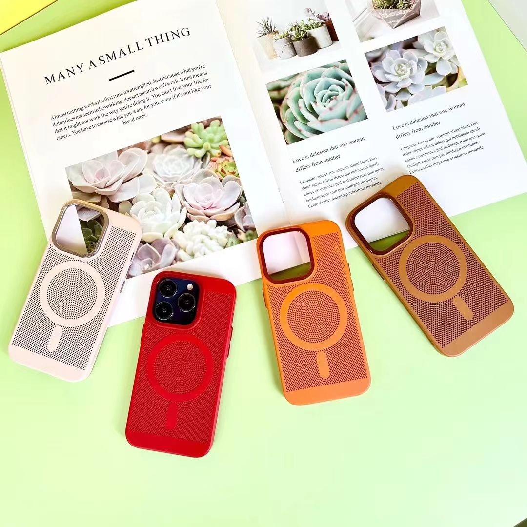 Luxury magnetic for magsafe wireless charging phone case for iPhone 11 12 pro max multicolour PC heat dissipation Cover