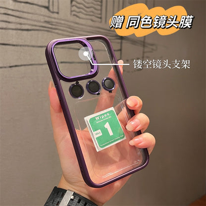 Aluminum alloy lens film cover bracket suitable for iphone 13 14 pro Max mobile phone case iphone11 12 pro Max luxury drop-proof