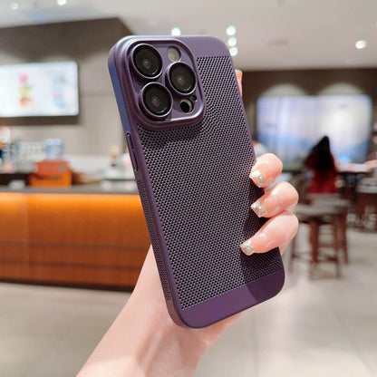 Candy Colors Summer Breathable Mesh Heat Dissipation For iPhone 14 13 12 11 Pro Max Soft Silicone Camera Lens Protector Cover