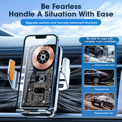Wireless Charger 15W Fast Charge Car Holder for IPhone 14 13 12 Samsung S21 S10 Magnetic Phone Charger Universal