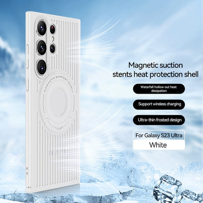 Samsung S23 Ultra Case Skeleton Cooling With Stand Shockproof Fingerprint Resistant Magnetic Phone Cover For Galaxy S23plus