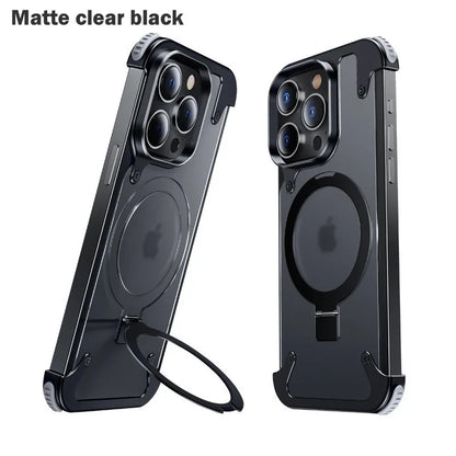 Magnetic Metal Bumper Case For iPhone 15 14 13 Pro Max Cover Magsafe Aluminum Frame Shockproof Cover For iPone 15 Pro Magsafing