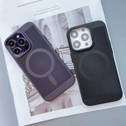 Luxury magnetic for magsafe wireless charging phone case for iPhone 11 12 pro max multicolour PC heat dissipation Cover