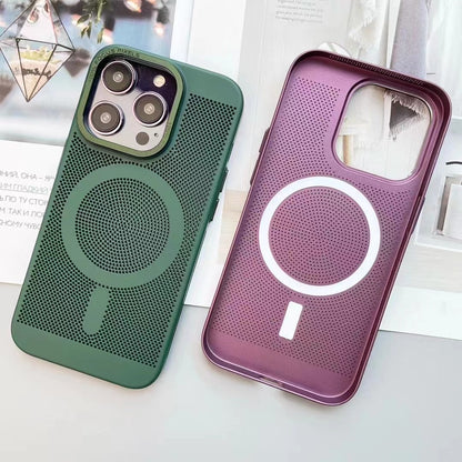 Luxury magnetic for magsafe wireless charging phone case for iPhone 11 12 pro max multicolour PC heat dissipation Cover