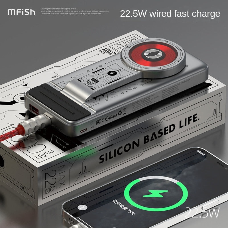 Beast 5-in-1 Wireless Magnetic Charging Station Portable 10,000 mAh Multi-function Mobile Power Bank