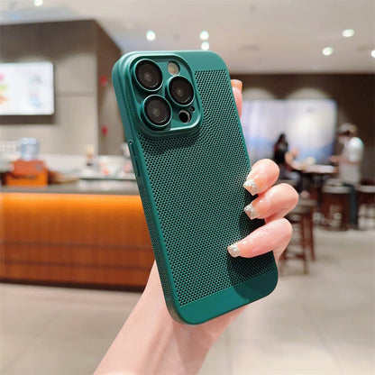 Luxury Heat Radiation Ultra Thin PC Case for iPhone 11 12 13 14 Pro Max 14 7 8 Plus Xr Xs Max X 7 8 SE 2 3 Glass Lens Flim Cover