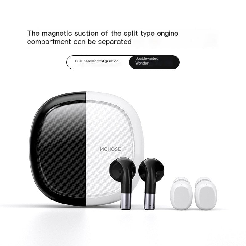 MCHOSE Maxcom BH288 Bluetooth Headsets Really Wireless Creative Panda Headphones Split Engine Room Magnetic Attraction Separable