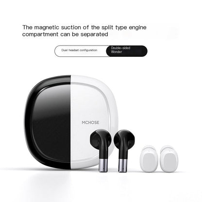 MCHOSE Maxcom BH288 Bluetooth Headsets Really Wireless Creative Panda Headphones Split Engine Room Magnetic Attraction Separable