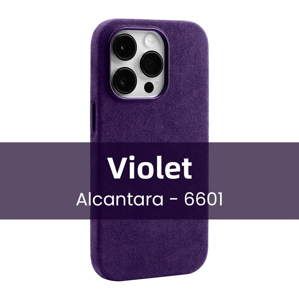 Magnetic ALCANTARA Case for iPhone 15 Pro Max 14 13 12 mini Luxury Artificial Leather Supercar Suede Phone Cases Cover