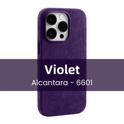 Magnetic ALCANTARA Case for iPhone 15 Pro Max 14 13 12 mini Luxury Artificial Leather Supercar Suede Phone Cases Cover