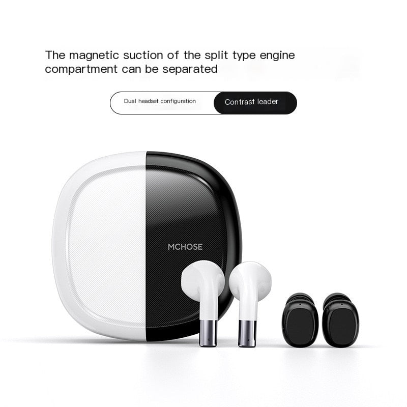 MCHOSE Maxcom BH288 Bluetooth Headsets Really Wireless Creative Panda Headphones Split Engine Room Magnetic Attraction Separable