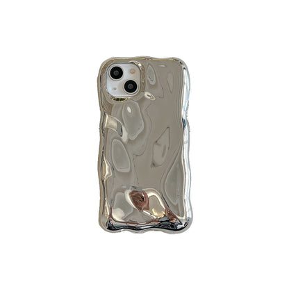 Qianliyao 3D Pyrolite Pattern Phone Case For iPhone 14 13 12 11 Pro Max 14promax Luxury Silver Black Soft Shockproof Back Cover