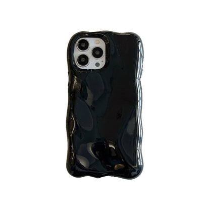 Qianliyao 3D Pyrolite Pattern Phone Case For iPhone 14 13 12 11 Pro Max 14promax Luxury Silver Black Soft Shockproof Back Cover