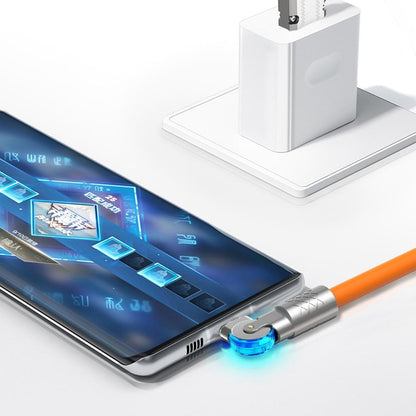 180° Rotatable  Super Fast Charging Cable Usb To Typec Cable Liquid Silicone Cable For IPhone Huawei 1M/1.5M