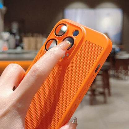 Candy Colors Summer Breathable Mesh Heat Dissipation For iPhone 14 13 12 11 Pro Max Soft Silicone Camera Lens Protector Cover