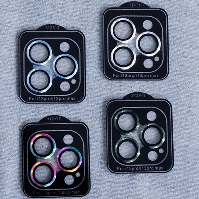 Camera Protector For iPhone 13 14 Pro Max Metal Lens Ring Glass Case For iPhone 14 Plus 13Pro Max 14pro max Lens Protective Cap