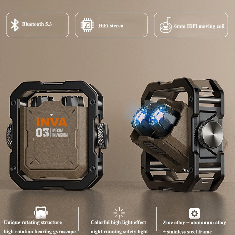 High-end INVA-S 03 TWS Gaming Esports Wireless Headphones HiFi Stereo Bluetooth Earphones Rotate Fidget Earbuds