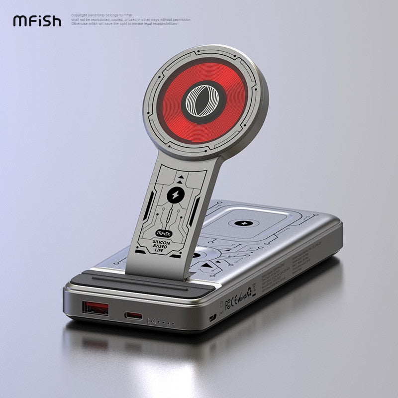 Beast 5-in-1 Wireless Magnetic Charging Station Portable 10,000 mAh Multi-function Mobile Power Bank