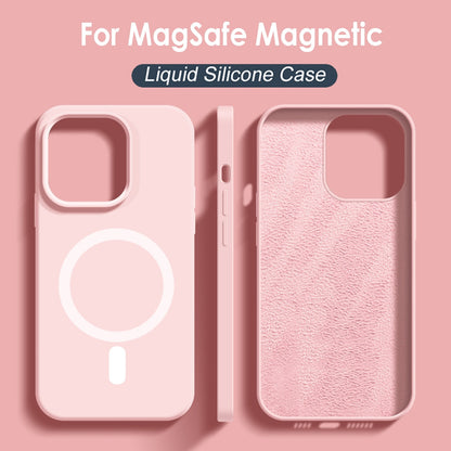 For Mag safe Magnetic Wireless Charger Case For iPhone 14 12 11 13 Pro Max Cover Funda Capa Korea Liquid Silicone Case 13 14 Pro