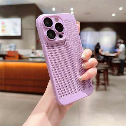Luxury Heat Radiation Ultra Thin PC Case for iPhone 11 12 13 14 Pro Max 14 7 8 Plus Xr Xs Max X 7 8 SE 2 3 Glass Lens Flim Cover