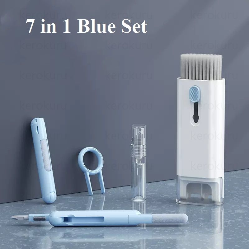 7-in-1 Cleaning Kit Computer Keyboard Cleaner Brush Earphones Cleaning Pen For AirPods iPhone Cleaning Tools Keycap Puller Set