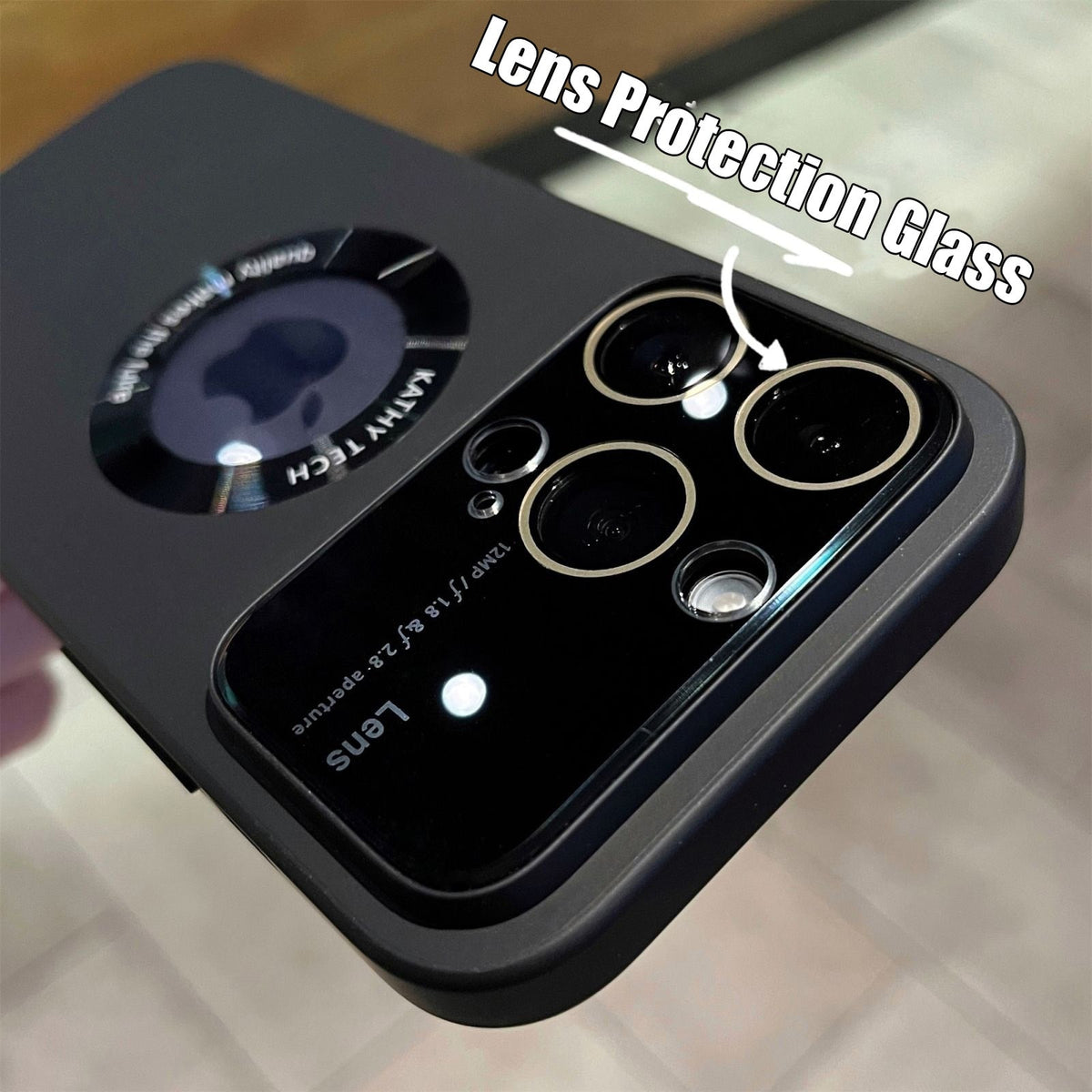 Lens Protection Integrated Magnetic Phone Case for iPhone 13ProMax 12 14 Pro Max Plus Fashion Logo Hole Magsafing PC Hard Cover