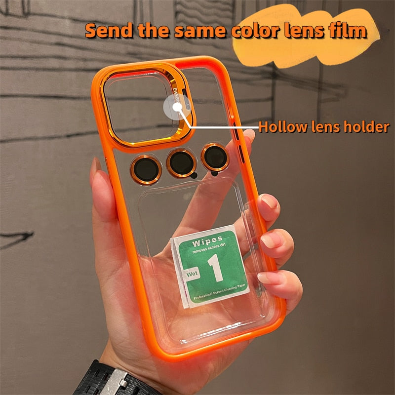 Aluminum alloy lens film cover bracket suitable for iphone 13 14 pro Max mobile phone case iphone11 12 pro Max luxury drop-proof