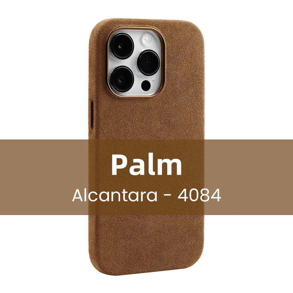Magnetic ALCANTARA Case for iPhone 15 Pro Max 14 13 12 mini Luxury Artificial Leather Supercar Suede Phone Cases Cover