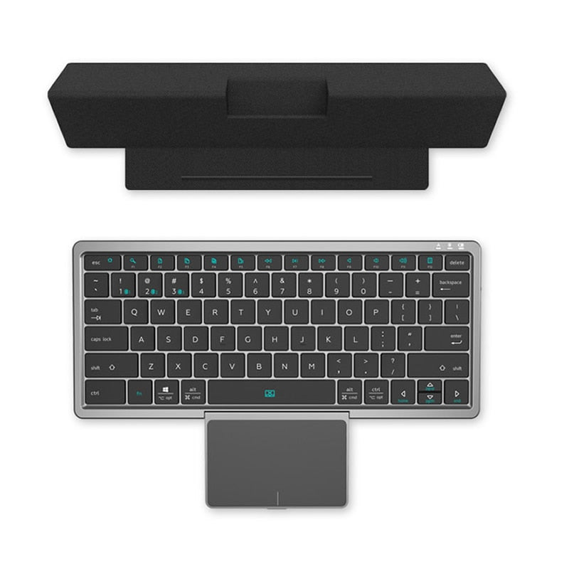 3 in 1 Portable Wireless Bluetooth 5.2 Tablet keyboard with PU Case Foldable Stand for Windows Android IOS iPad Phones