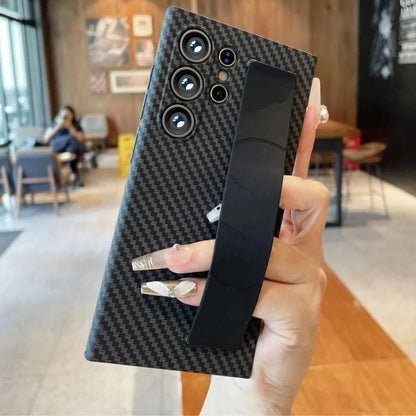 New Samsung Galaxy Shaded Black Hand Strap Case For Your Samsung Phone.