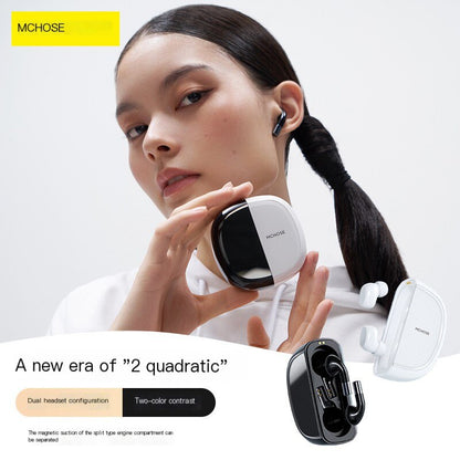 MCHOSE Maxcom BH288 Bluetooth Headsets Really Wireless Creative Panda Headphones Split Engine Room Magnetic Attraction Separable