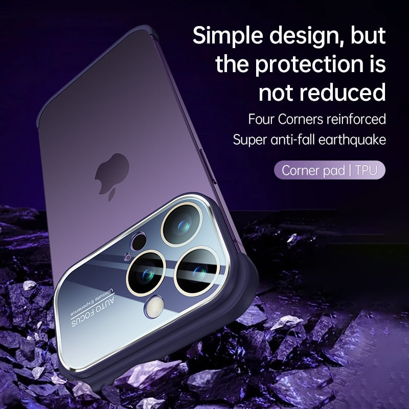 Large Window Lens Protector Corner Pad Soft Case For iPhone 14 13 Pro Max Shockproof Silicone Phone Cover On iPhone 12 13 14 Pro
