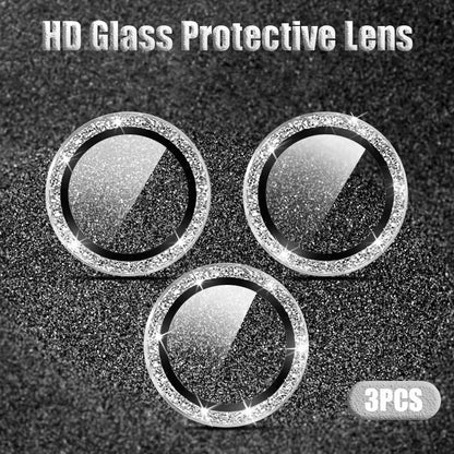 Luxury Shining Diamond Lens Film For IPhone 15 14 13 12 Pro Max Plus HD Glass Camera Lens Protective Tempered Film