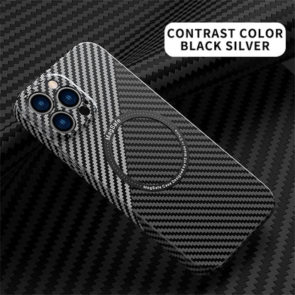 For iPhone 13 Magsafe Case Buesiness Carbon Fiber Slim Matte Hard Magnetic Phone Cases for iPhone 11 12 13 Pro Max 14 Pro Plus